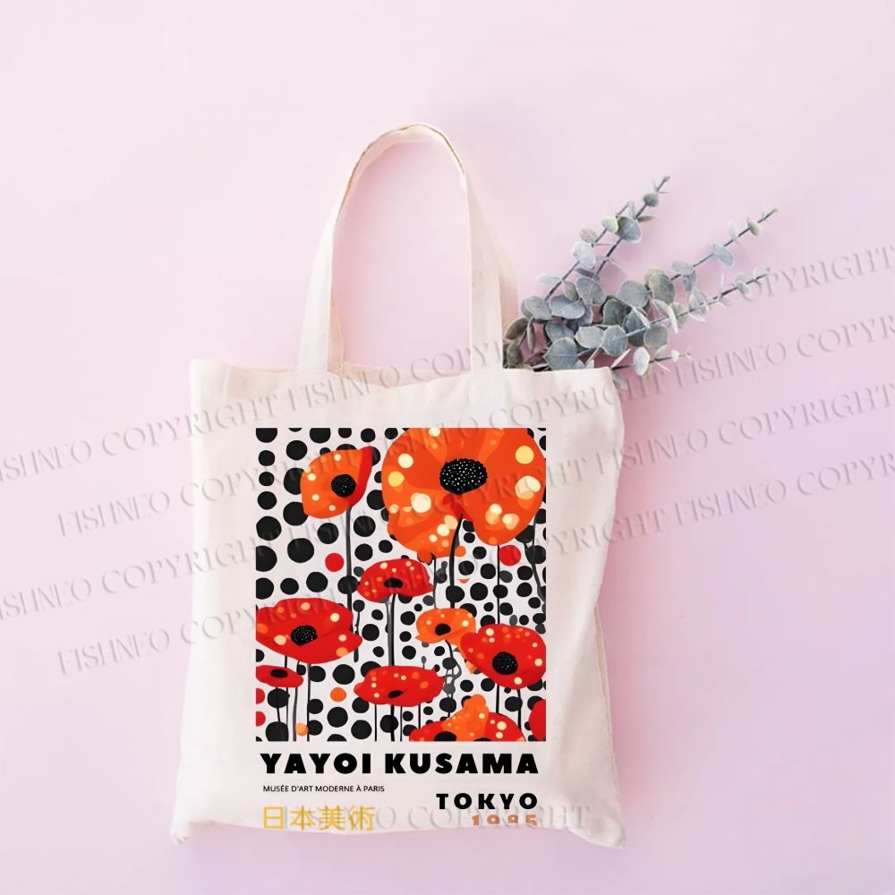 Japanese Yayoi Kusama Flower Tote Bag