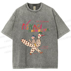 Unisex Funny Colorful Graffiti Printed Washed Tee