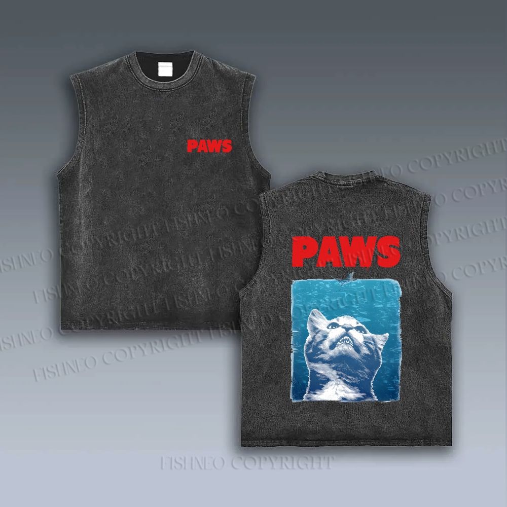 Paws Cat Under The Sea VINTAGE TANK TOP