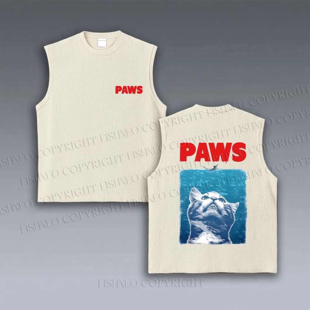 Paws Cat Under The Sea VINTAGE TANK TOP