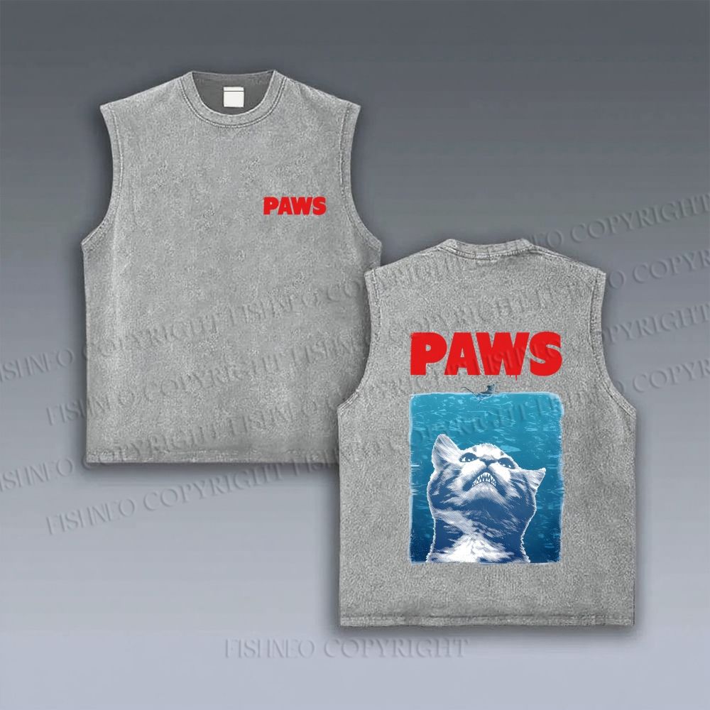 Paws Cat Under The Sea VINTAGE TANK TOP