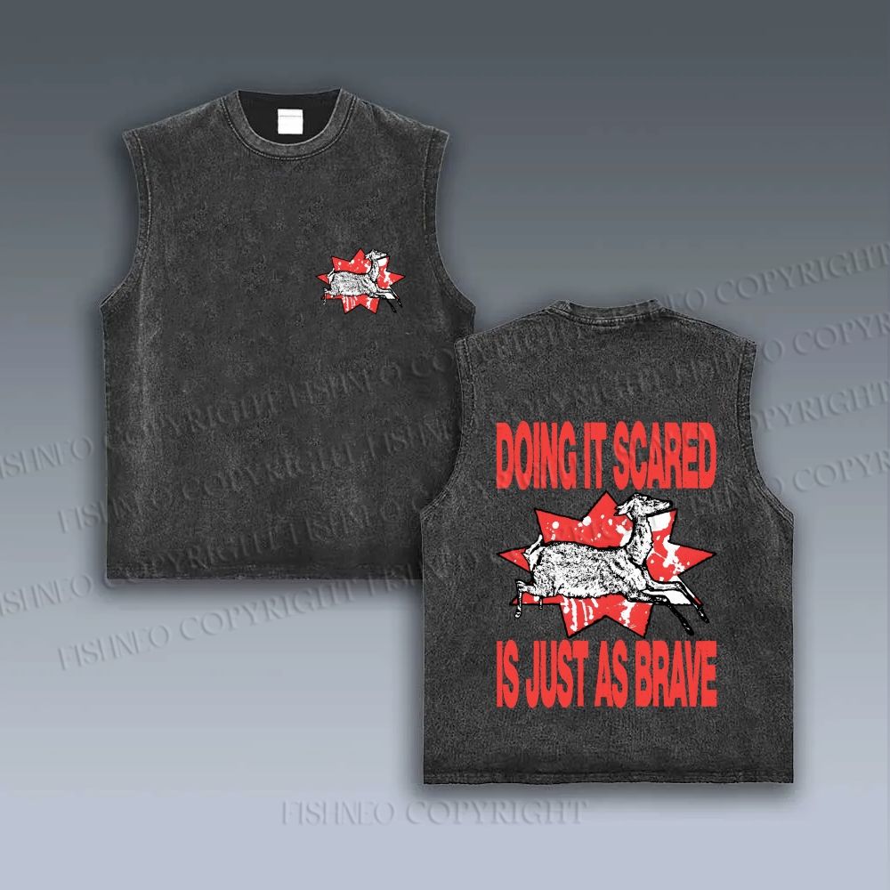 Doing Brave Sheep Graffiti VINTAGE TANK TOP