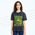 Unisex Frog Printed Washed Tee