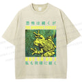 Unisex Frog Printed Washed Tee