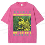 Unisex Frog Printed Washed Tee