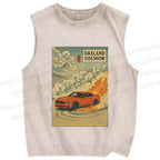 Unisex Oakland Sideshow Printed Washed Tank Top
