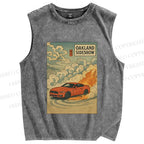 Unisex Oakland Sideshow Printed Washed Tank Top