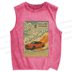 Unisex Oakland Sideshow Printed Washed Tank Top
