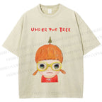 Unisex Yoshitomo Nara Printed Washed Tee