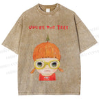 Unisex Yoshitomo Nara Printed Washed Tee