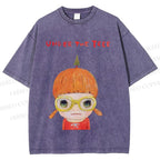 Unisex Yoshitomo Nara Printed Washed Tee