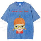 Unisex Yoshitomo Nara Printed Washed Tee
