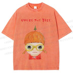 Unisex Yoshitomo Nara Printed Washed Tee