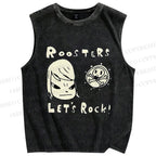 Unisex Yoshitomo Nara Printed Washed Tank Top