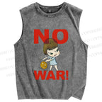 Unisex Yoshitomo Nara Printed Washed Tank Top