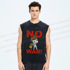 Unisex Yoshitomo Nara Printed Washed Tank Top