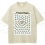 Unisex Eye Balls Printed Washed Tee