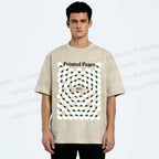 Unisex Eye Balls Printed Washed Tee