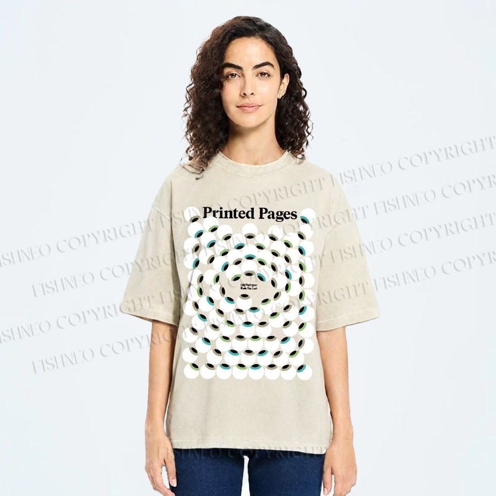 Unisex Eye Balls Printed Washed Tee