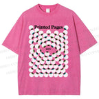 Unisex Eye Balls Printed Washed Tee