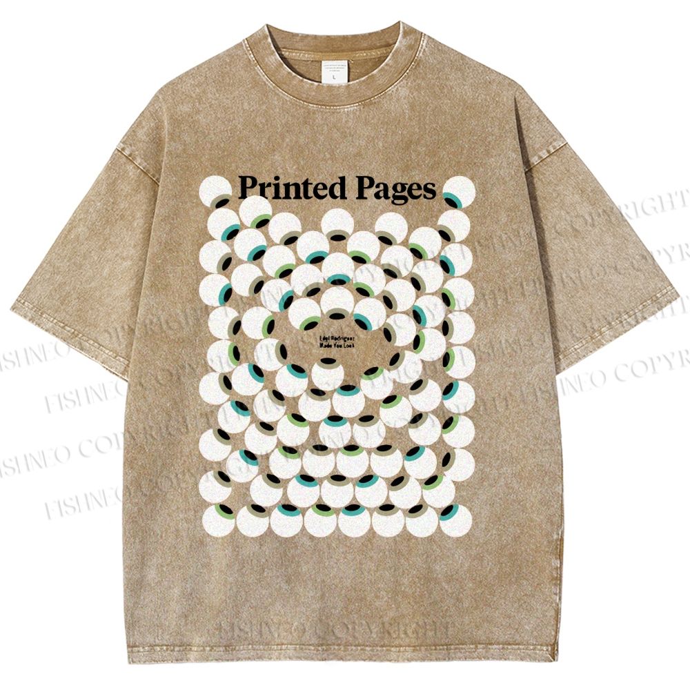 Unisex Eye Balls Printed Washed Tee