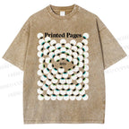 Unisex Eye Balls Printed Washed Tee