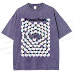 Unisex Eye Balls Printed Washed Tee