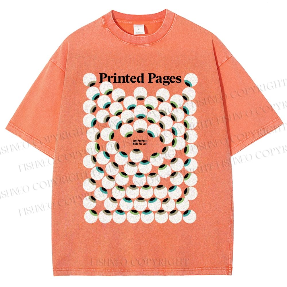 Unisex Eye Balls Printed Washed Tee