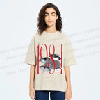 Unisex 1984 Eye Collage Printed Washed Tee