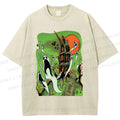 Unisex Vintage Halloween Printed Washed Tee