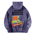 Sony Betamax Vintage Washed Cotton Back Art Hoodie