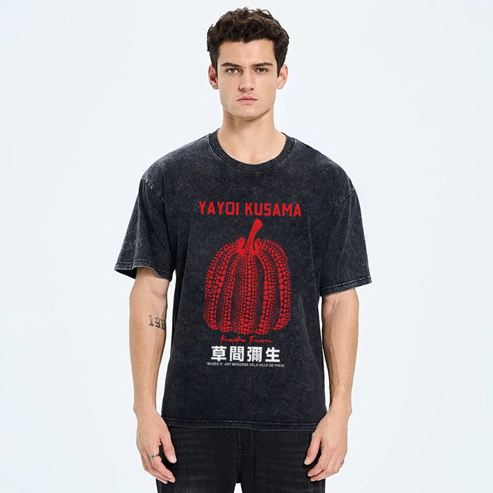 Yayoi Kusama Vintage Wash Japanese Design T-Shirt
