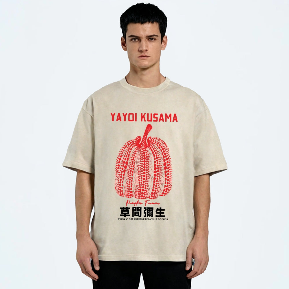 Yayoi Kusama Vintage Wash Japanese Design T-Shirt