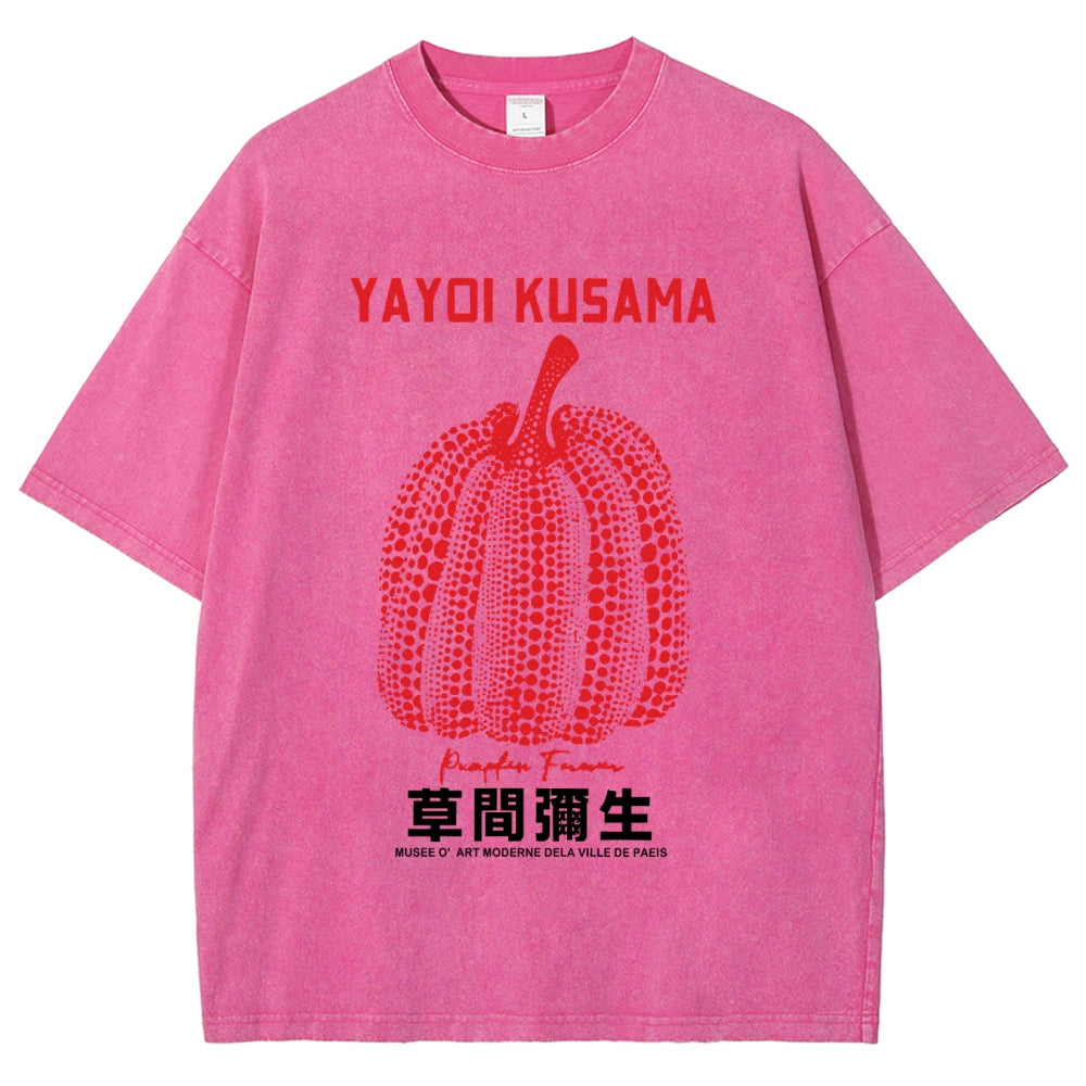 Yayoi Kusama Vintage Wash Japanese Design T-Shirt