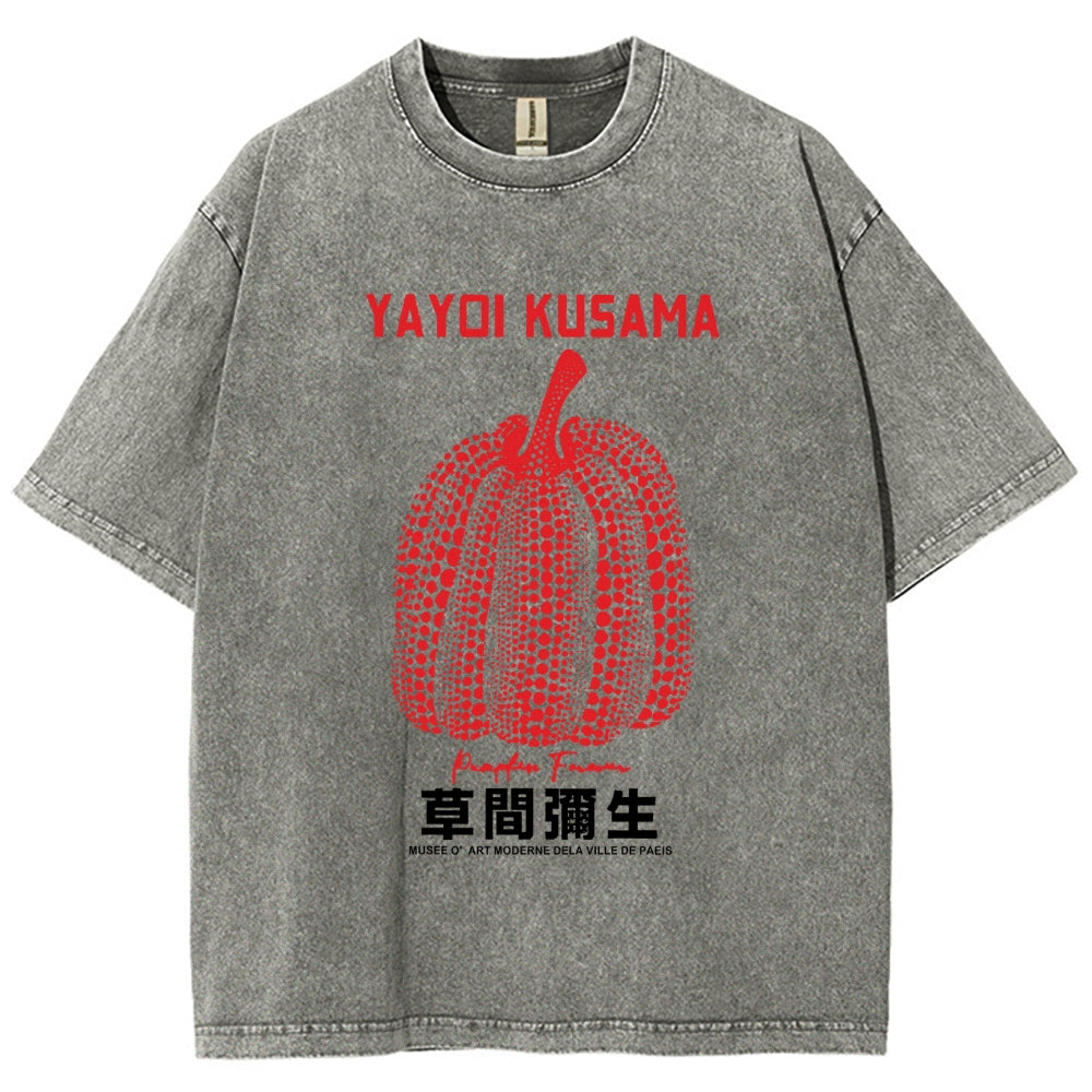 Yayoi Kusama Vintage Wash Japanese Design T-Shirt