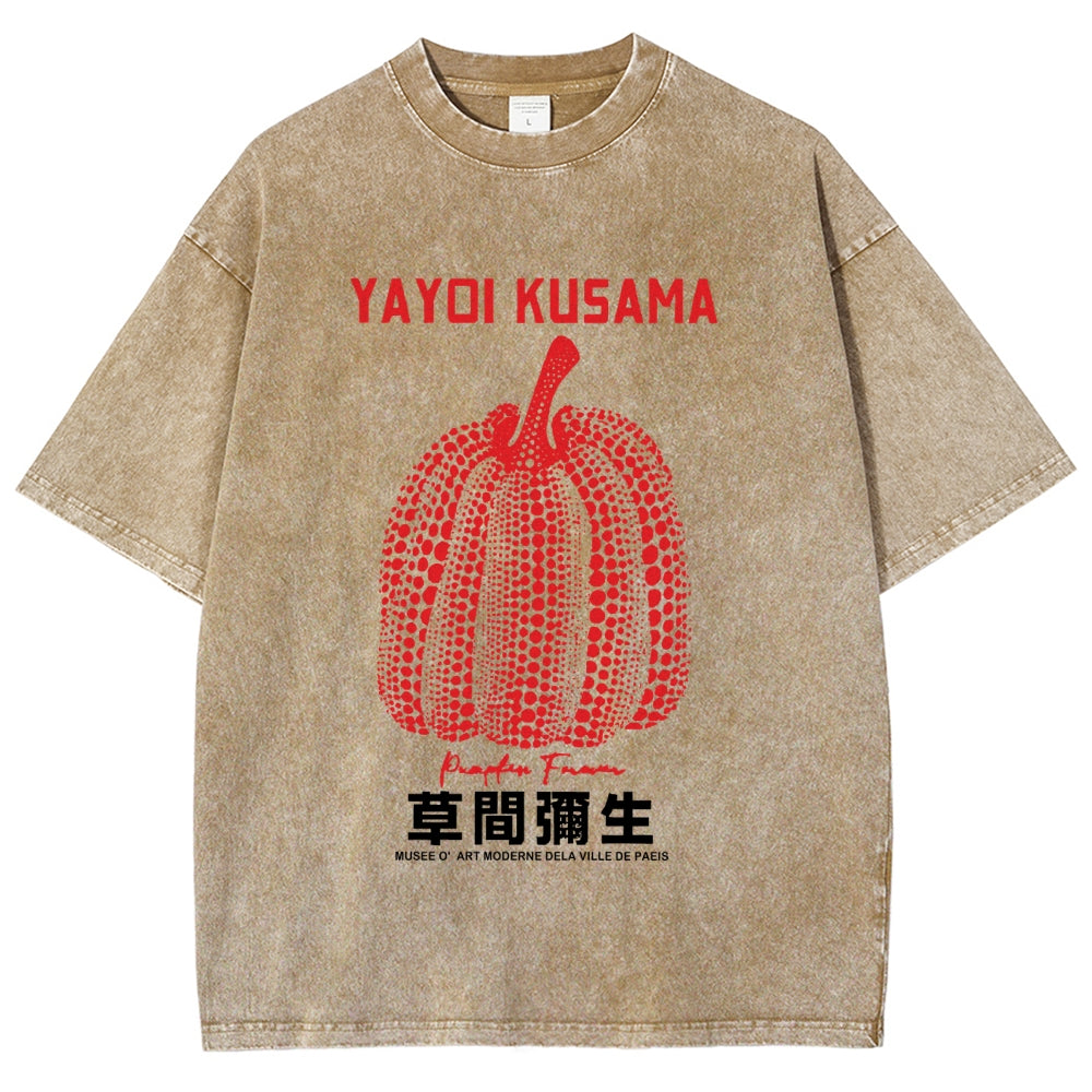 Yayoi Kusama Vintage Wash Japanese Design T-Shirt