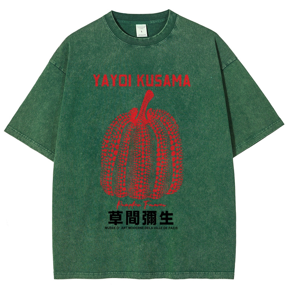 Yayoi Kusama Vintage Wash Japanese Design T-Shirt