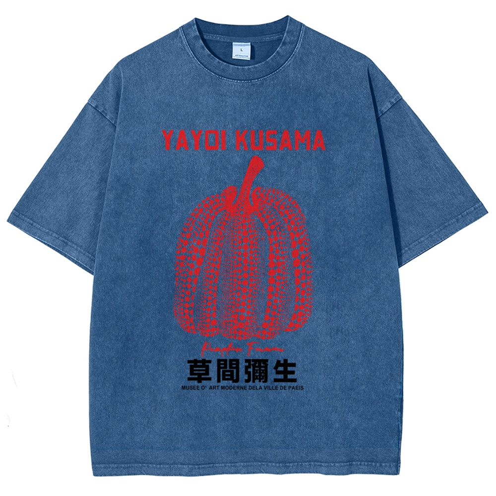 Yayoi Kusama Vintage Wash Japanese Design T-Shirt