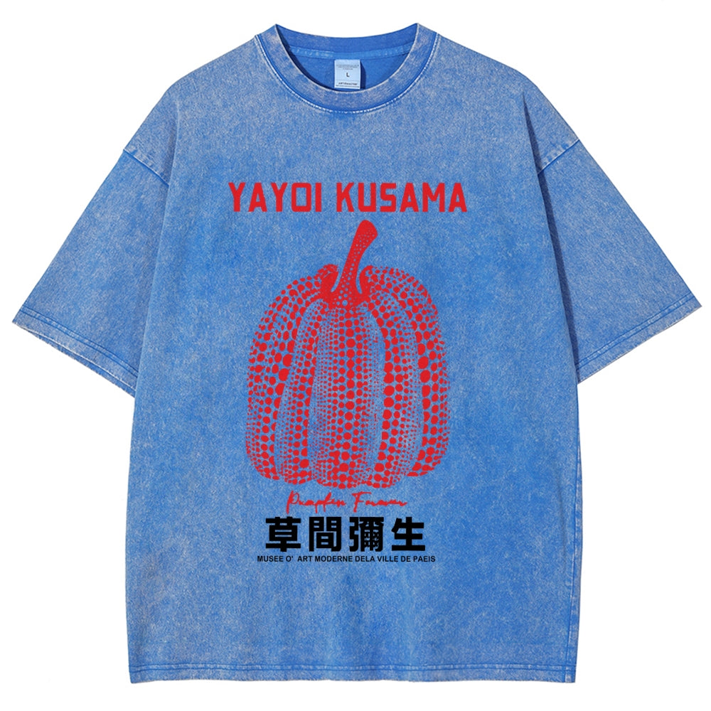 Yayoi Kusama Vintage Wash Japanese Design T-Shirt