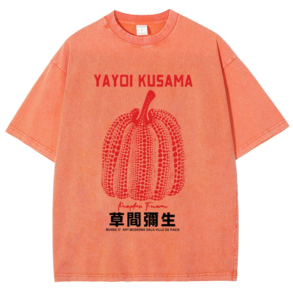Yayoi Kusama Vintage Wash Japanese Design T-Shirt