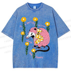 Unisex Chipmunk Printed Washed Tee