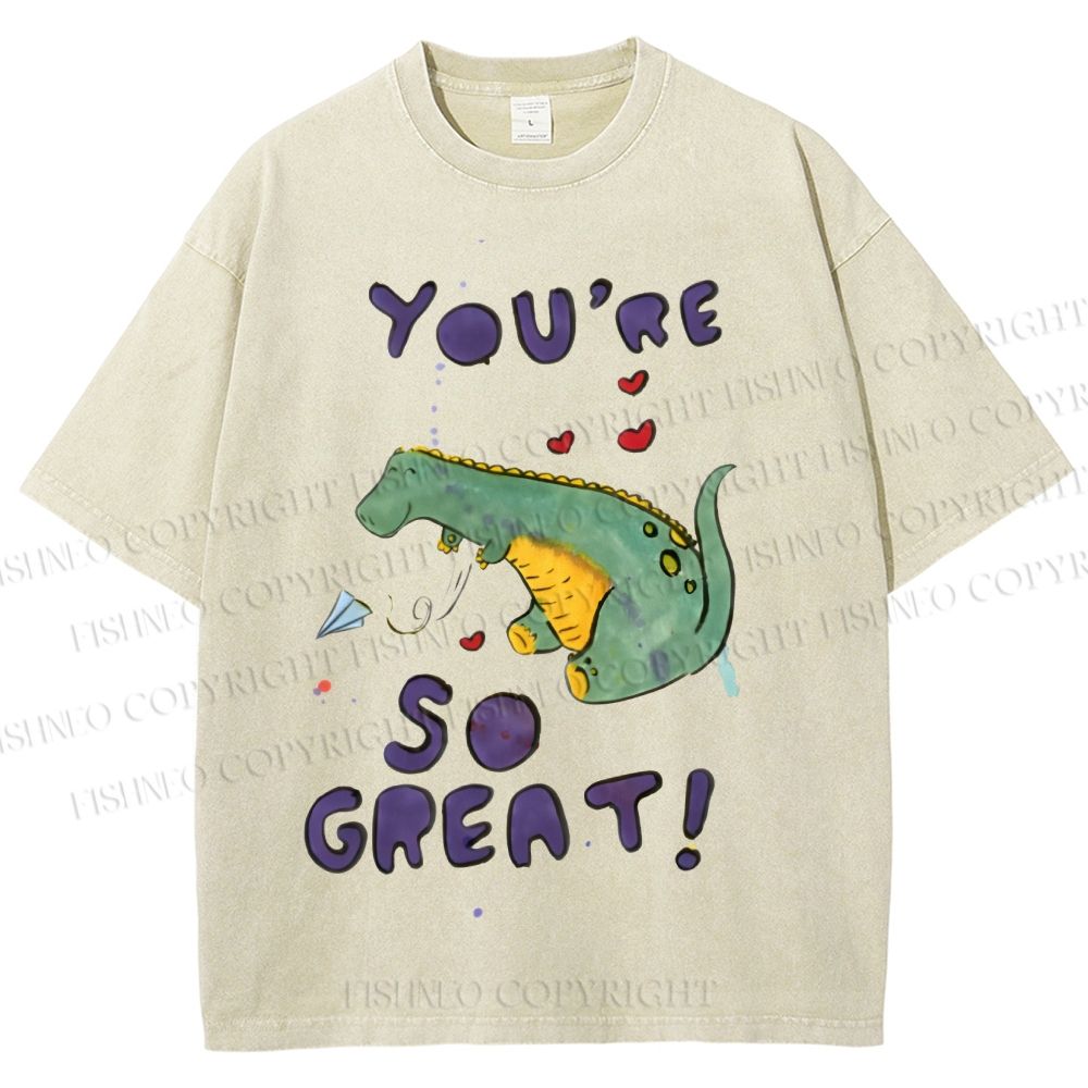 Unisex Monster Printed Washed Tee