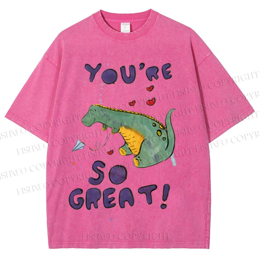 Unisex Monster Printed Washed Tee