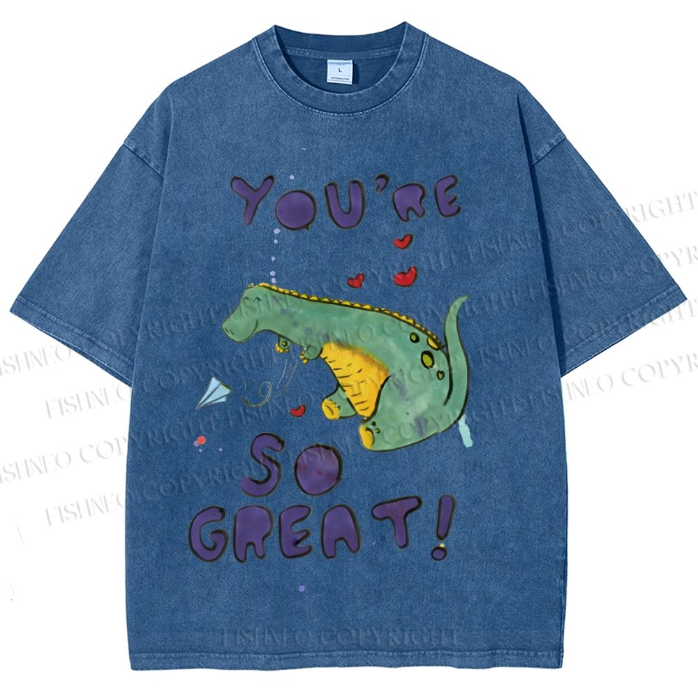Unisex Monster Printed Washed Tee