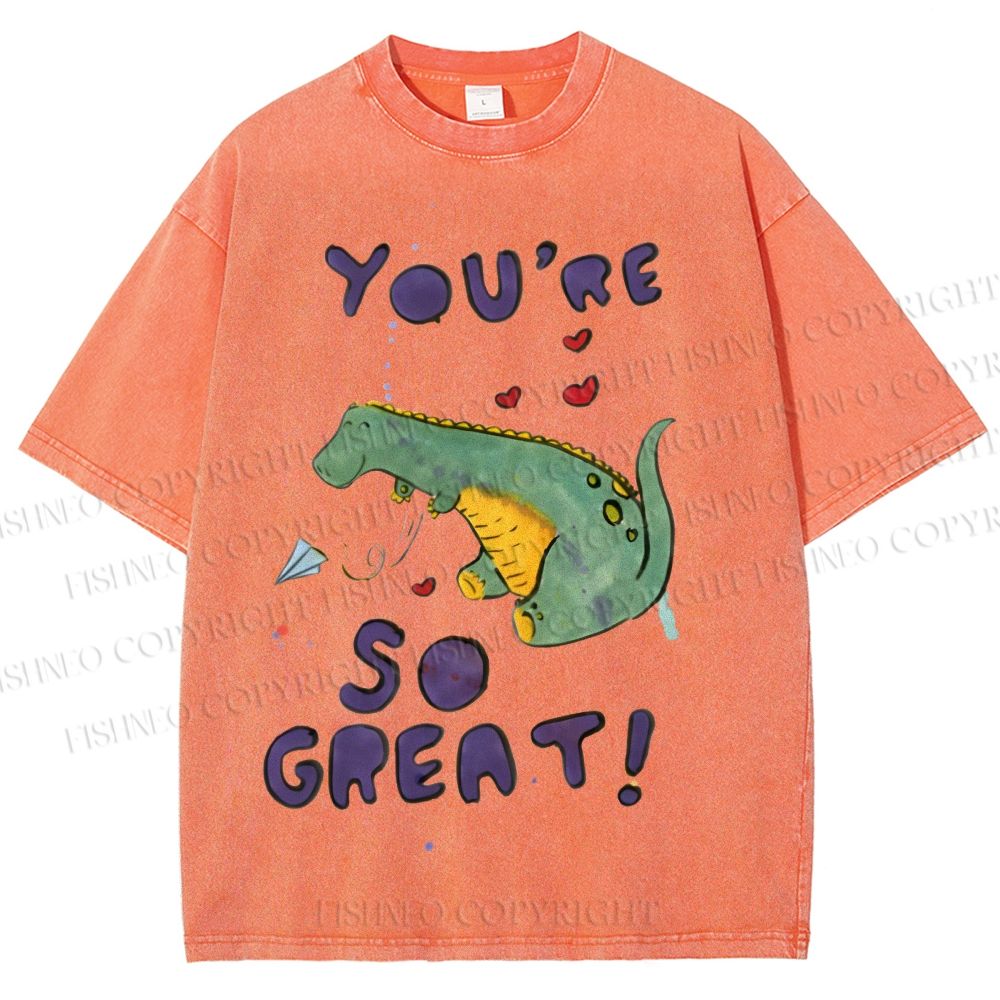 Unisex Monster Printed Washed Tee