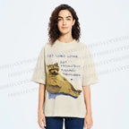 Unisex Raccoon Printed Washed Tee