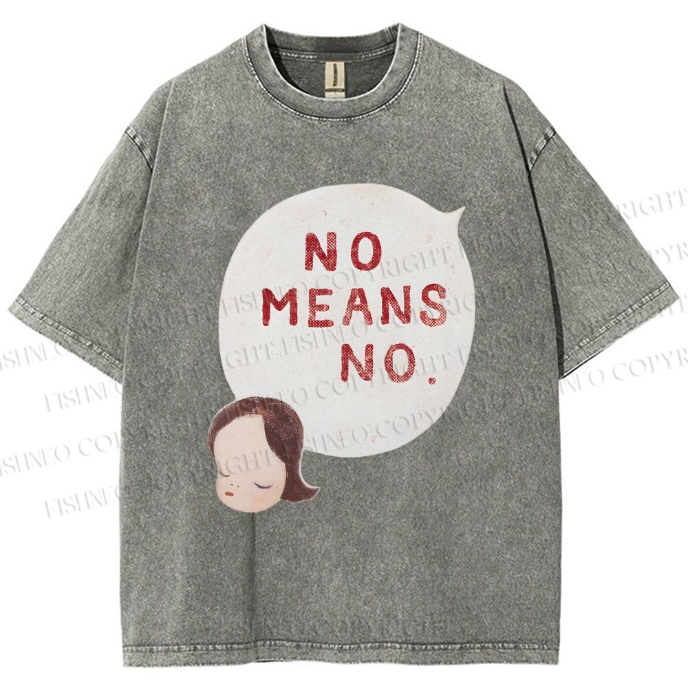 Unisex Yoshitomo Nara Printed Washed Tee