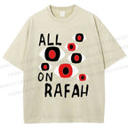 Unisex Artistic Geometric Eyes Printed Washed Tee