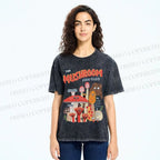 Unisex Mushrooms Printed Washed Tee