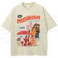 Unisex Mushrooms Printed Washed Tee